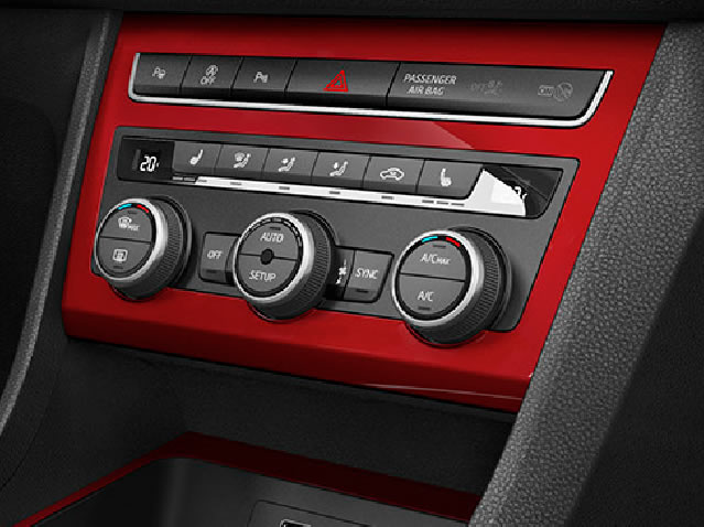 Emotion Red air conditioning trim (left and right-hand drive)